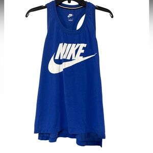 Nike Royal Blue Logo Athletic Tank Active Top - Size S